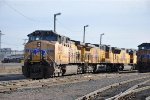 Tied down westbound manifest waits in the yard